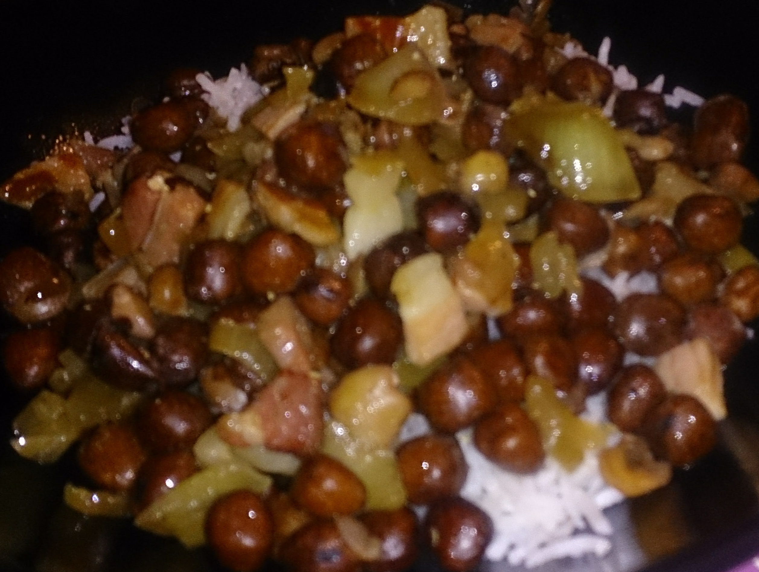 Latvian Grey Peas with Onions and Bacon