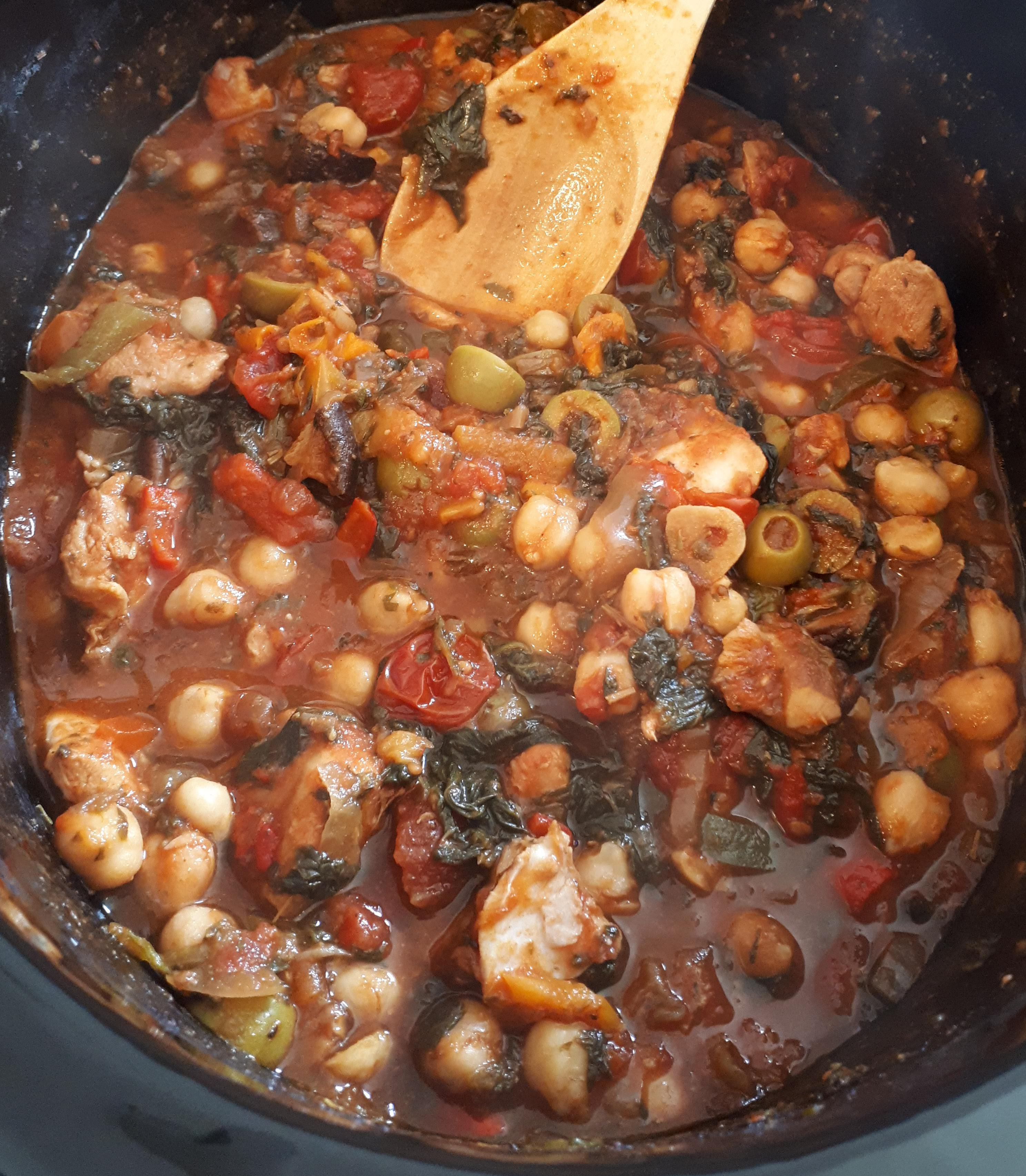 Italian Style Chicken Stew with Chickpeas