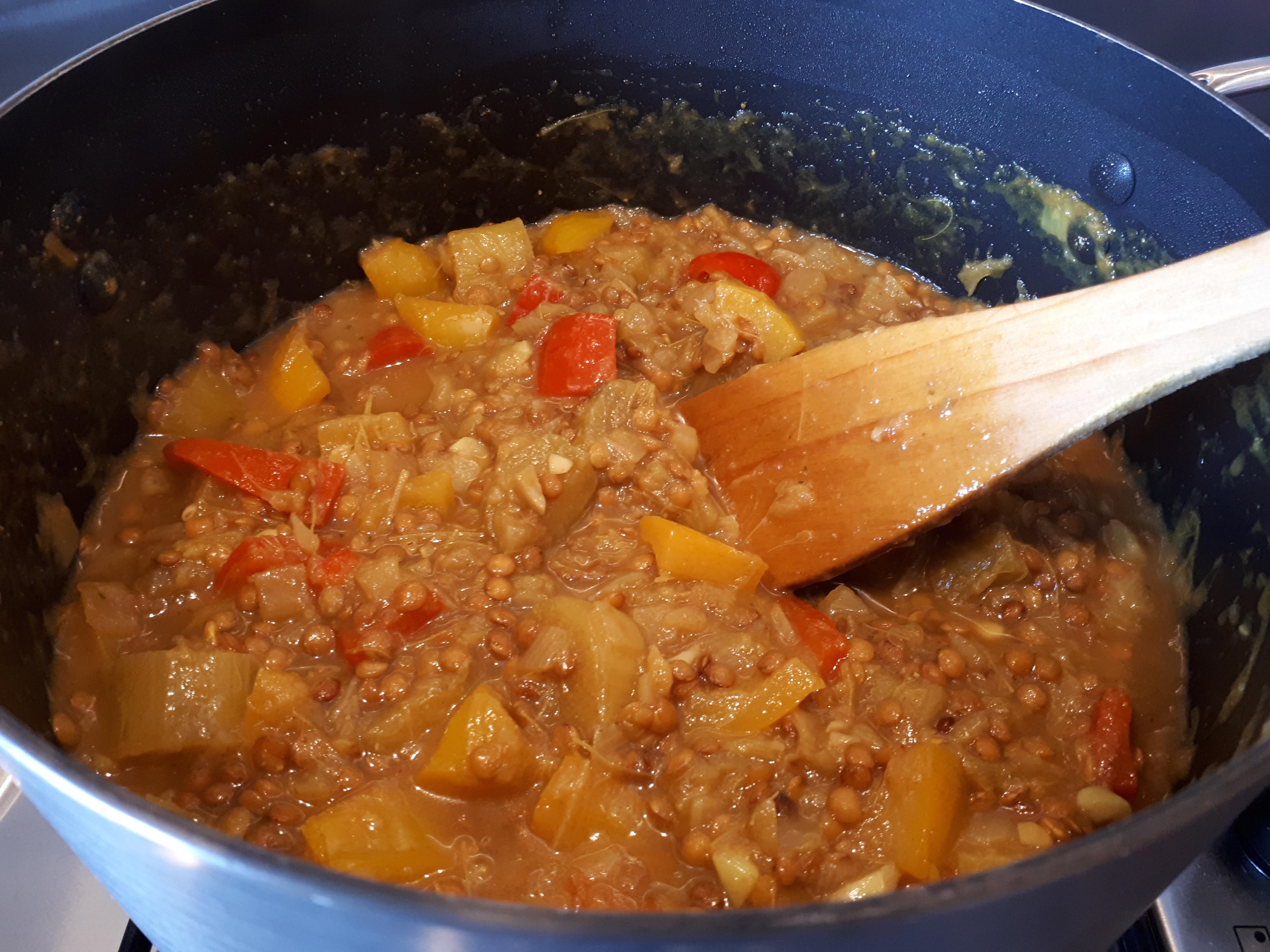 Rhubarb & Lentil Curry