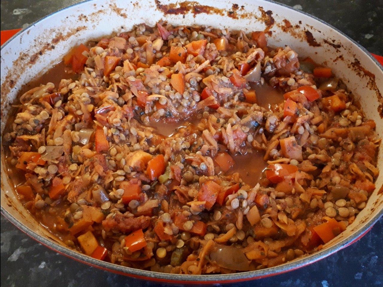 Oven Baked Lentil Bolognese