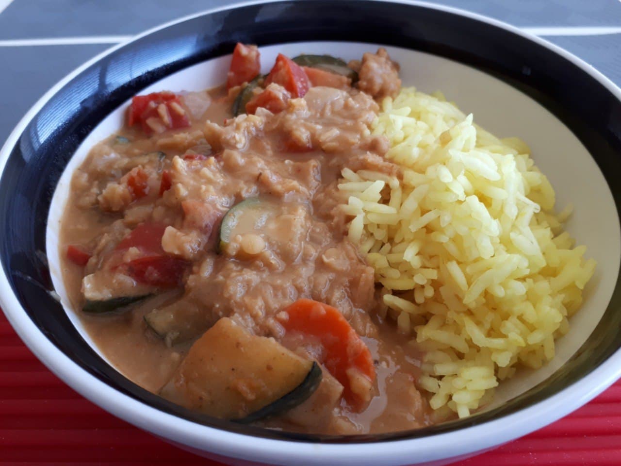 Lentil Vegetable Stew in Peanut Sauce