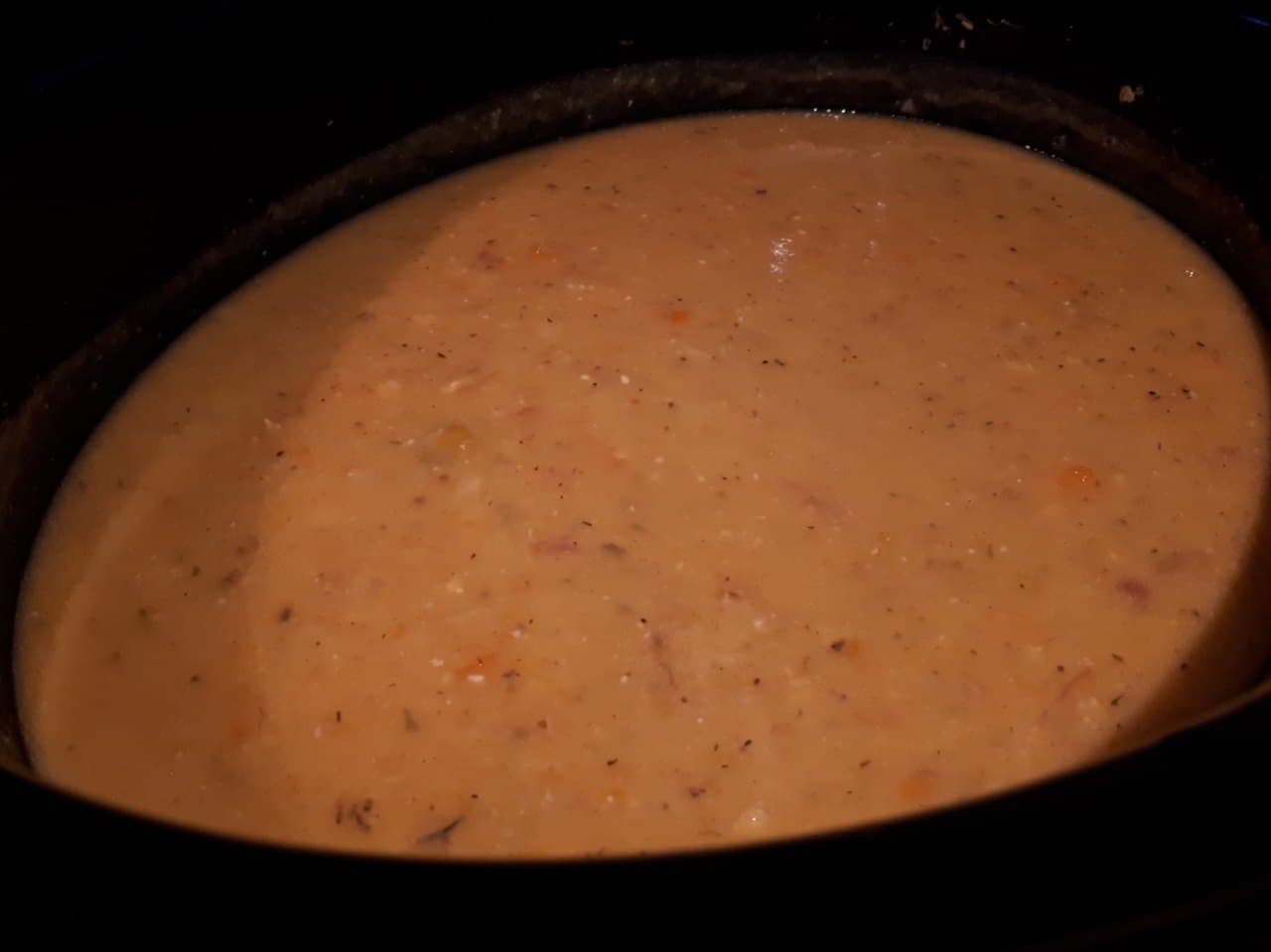 Québécois-Style Yellow Split Pea Soup with Bacon in the slow cooker